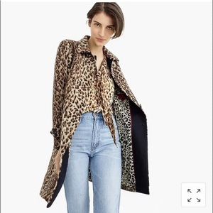 J. Crew Jackets & Coats - J. Crew topcoat in double leopard Size 8 NWT J. Crew Jackets & Coats - J. Crew topcoat in double leopard Size 8 NWT